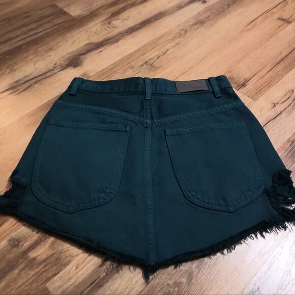 Carmar Teal Green / Blue LF Beatrice Zip Front Distressed Mini Denim Skirt - Picture 8 of 10